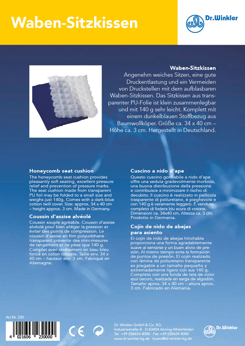 Dr. Winkler Waben-Sitzkissen – 42 Luftkammern für balanciertes Sitzen – Bild 3
